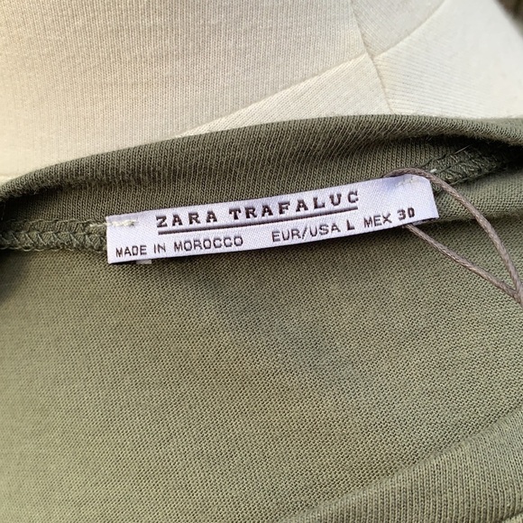 Zara ruffle bottom cotton top, size large - Picture 4 of 6